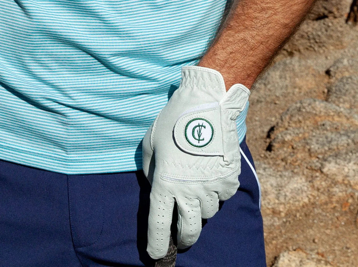 Criquet Driving Glove - Grassy C - White