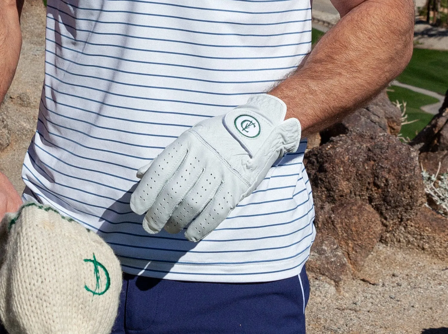 Criquet Driving Glove - Grassy C - White
