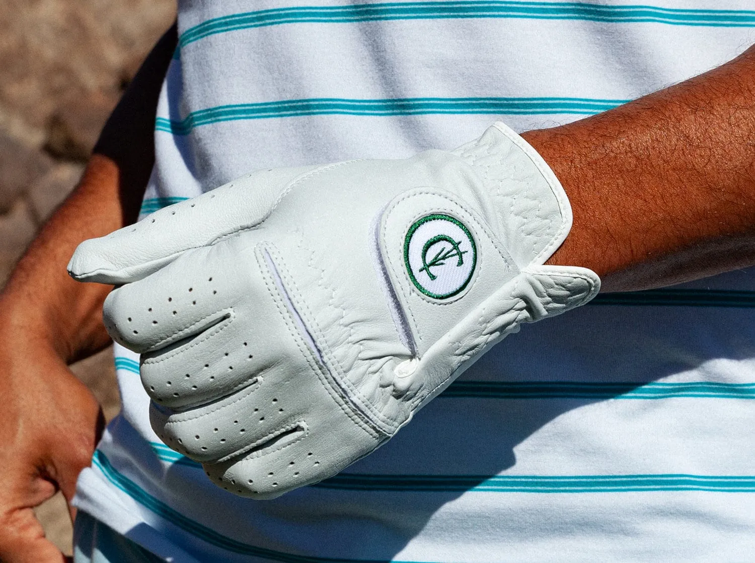 Criquet Driving Glove - Grassy C - White