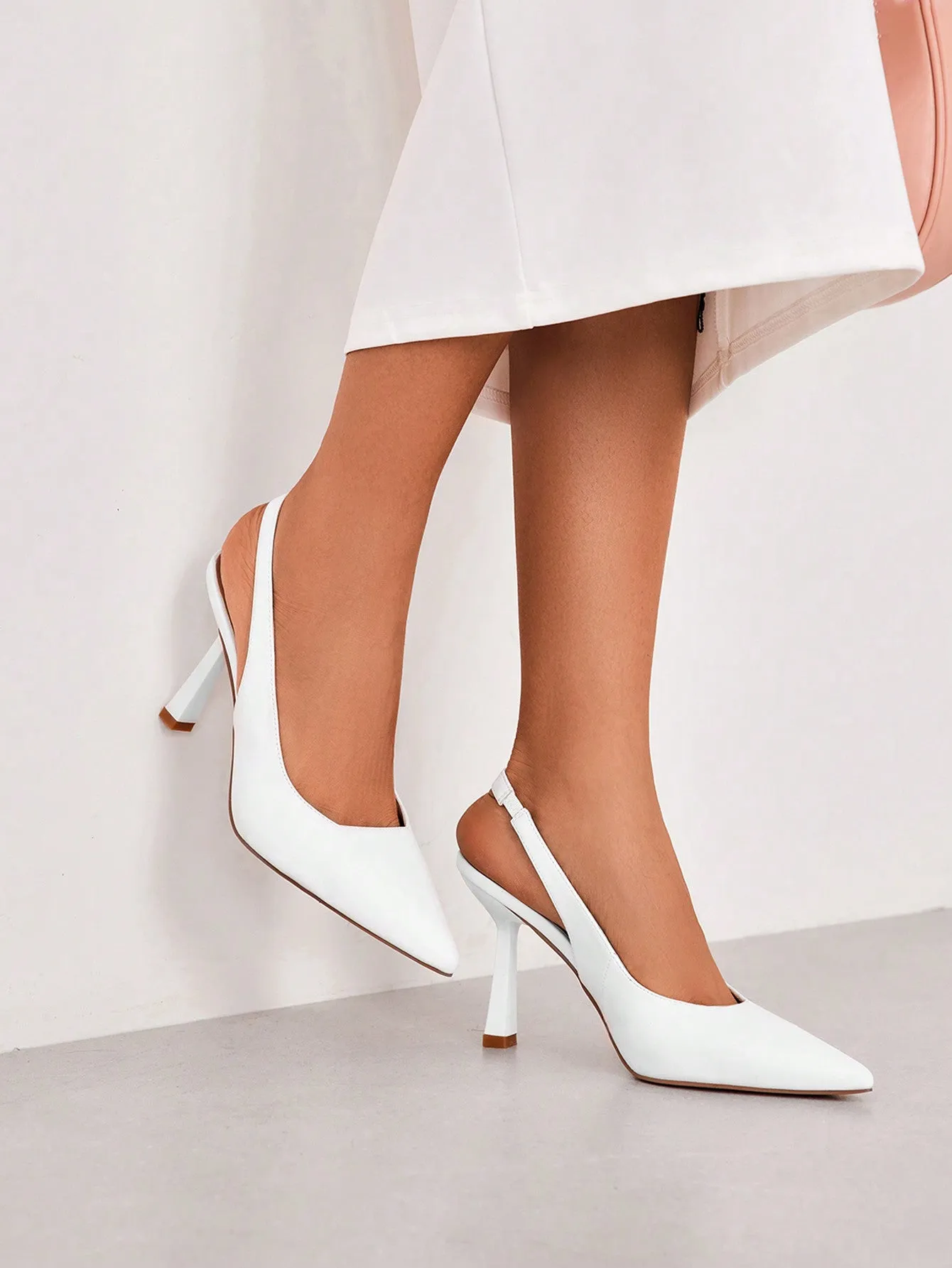 CUCCOO BIZCHIC Woman Shoes Fashionable Open Back High Heel Pumps With Front Strap Wedding Shoes For Summer Graduation Heels Prom Heels Vacation Shoes Summer Sale