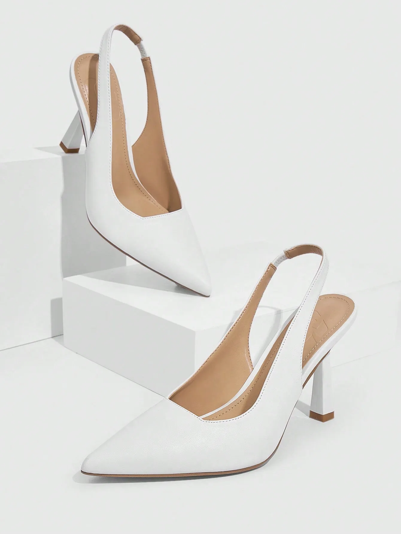 CUCCOO BIZCHIC Woman Shoes Fashionable Open Back High Heel Pumps With Front Strap Wedding Shoes For Summer Graduation Heels Prom Heels Vacation Shoes Summer Sale