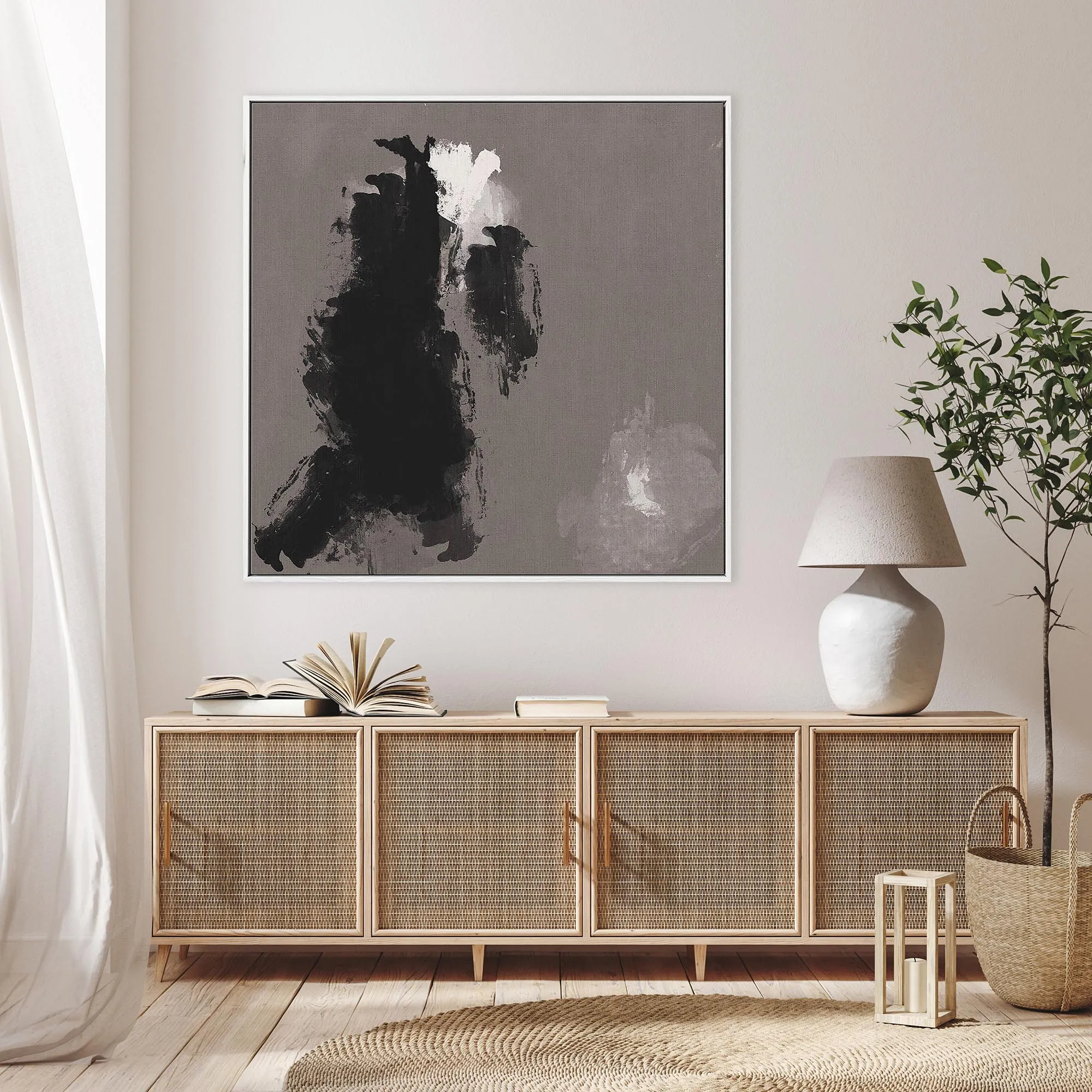 Dark Hues Framed Canvas