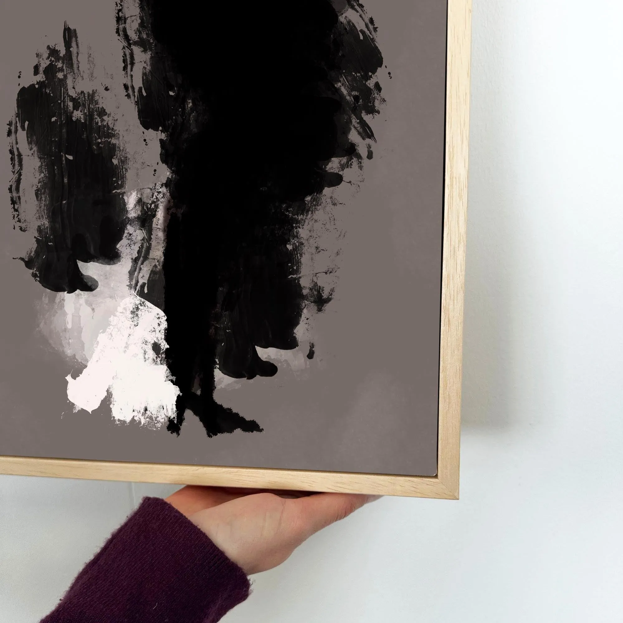 Dark Hues Framed Canvas