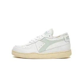 Diadora Mens Mi Basket Row Cut Shoes 'White/Smoke Green'