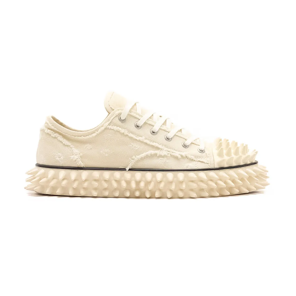 doublet - SPIKY CANVAS SNEAKER IVORY 【25SS60FT67】