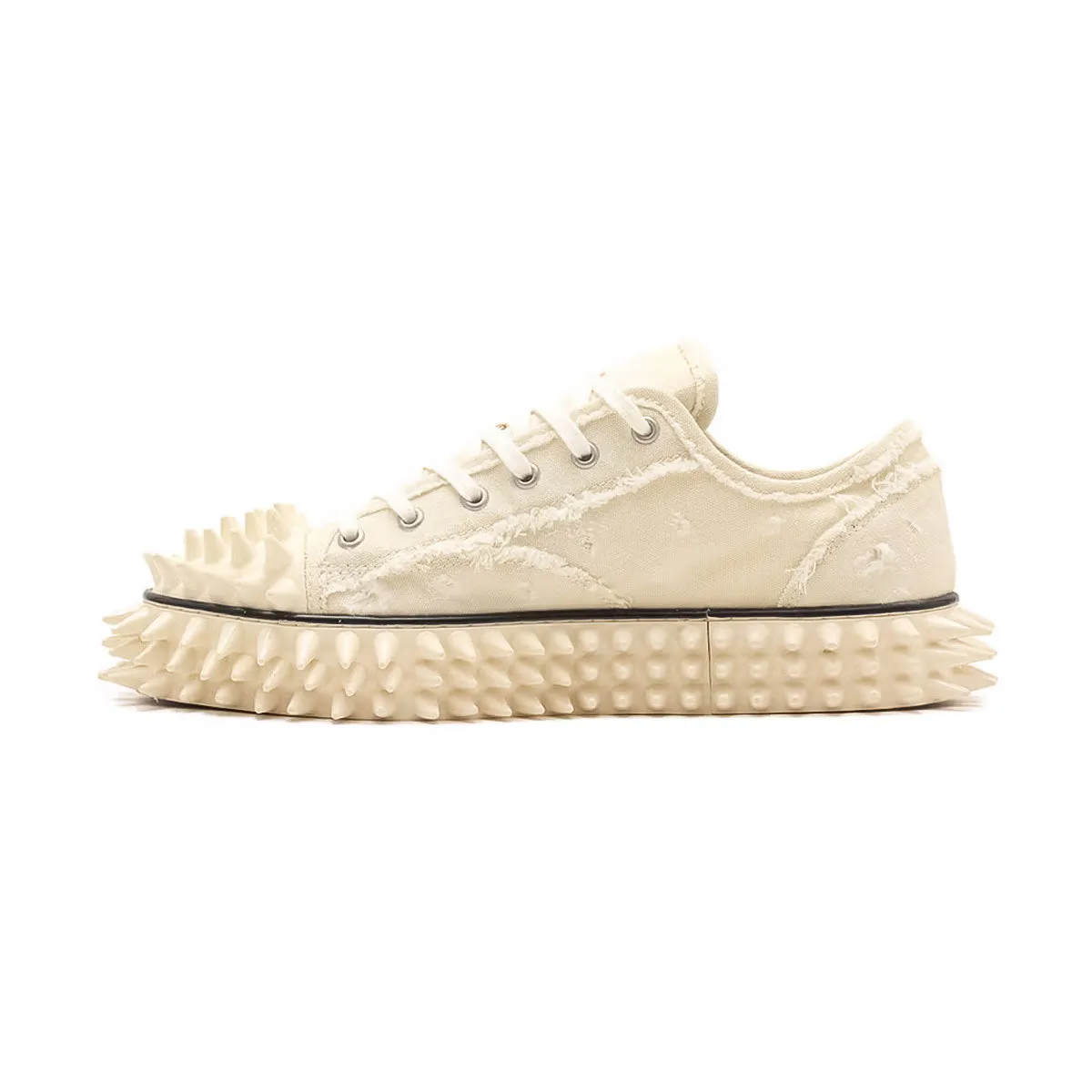 doublet - SPIKY CANVAS SNEAKER IVORY 【25SS60FT67】