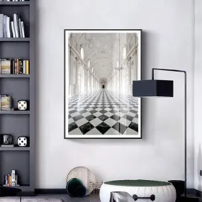 Elegant Interior Black And White Wall Art Poster Fine Art Canvas Print Architectural Style Pictures For Modern Home Office Interior Decoration