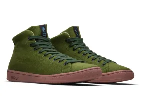 Moss Green and Rose Pink Outsole Sneakers