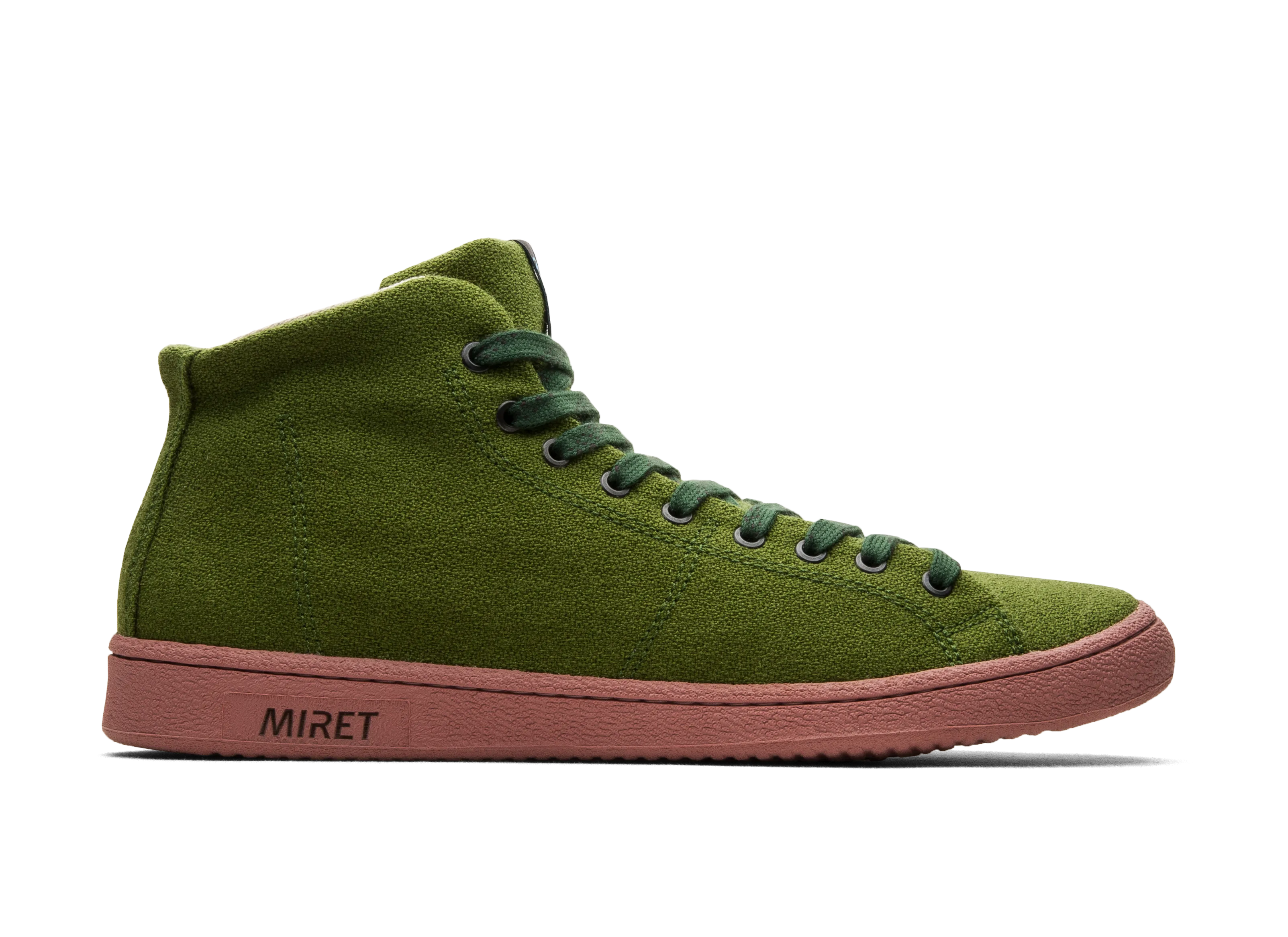 Moss Green and Rose Pink Outsole Sneakers