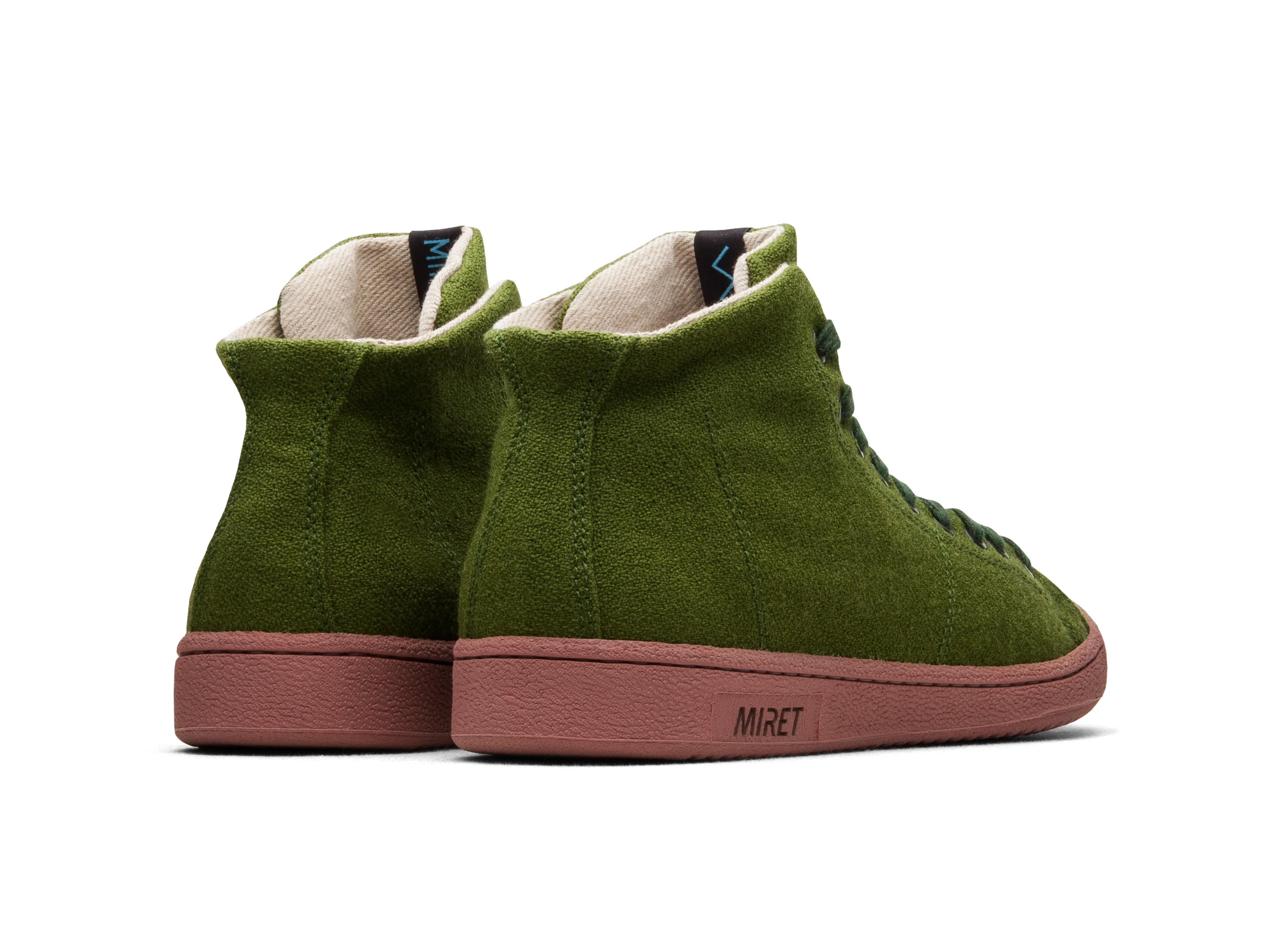Moss Green and Rose Pink Outsole Sneakers