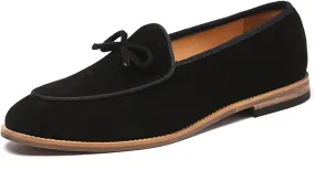 Genuine Leather Tassel Loafers for Men Suede Slip-On Low Heel Oxford Shoes