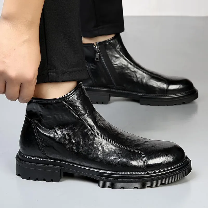 ✅High -quality Dedication✅Men's Retro Genuine Leather Thick Sole Casual Martin Boots