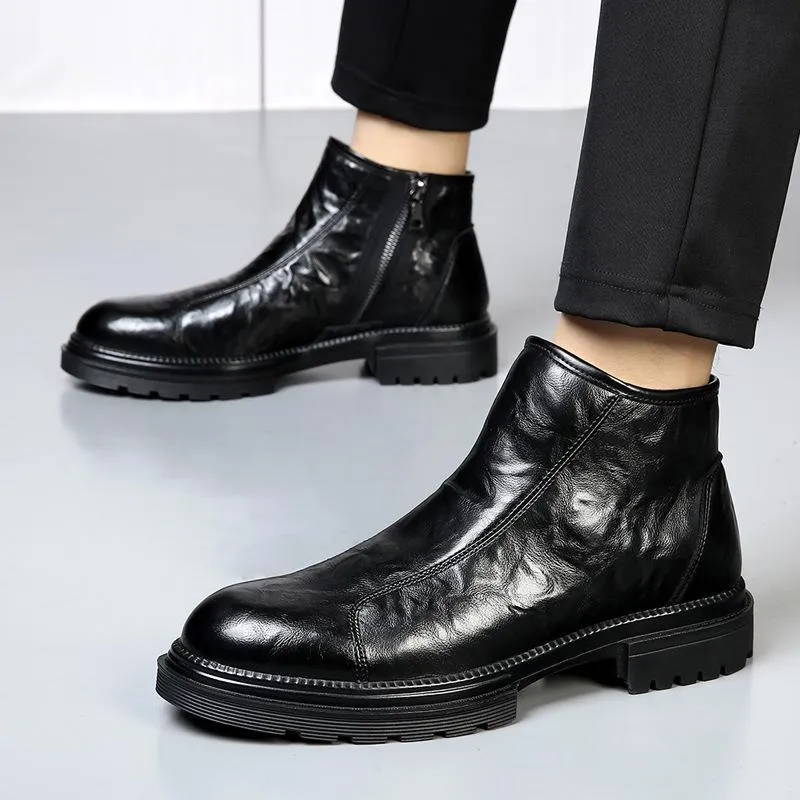 ✅High -quality Dedication✅Men's Retro Genuine Leather Thick Sole Casual Martin Boots