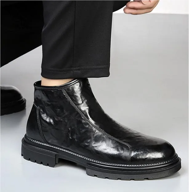 ✅High -quality Dedication✅Men's Retro Genuine Leather Thick Sole Casual Martin Boots
