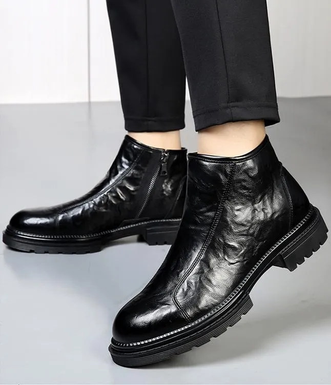 ✅High -quality Dedication✅Men's Retro Genuine Leather Thick Sole Casual Martin Boots