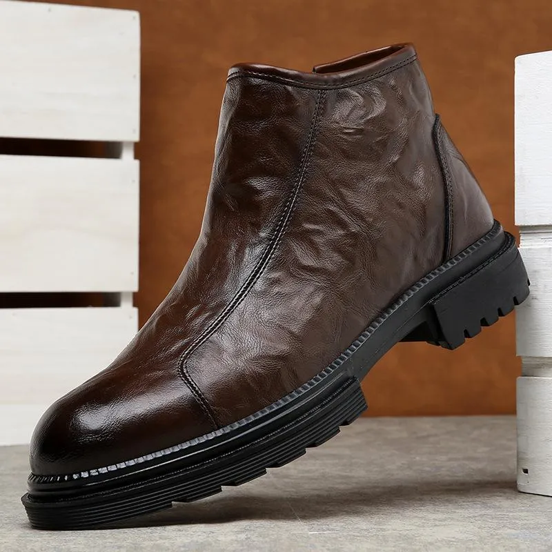 ✅High -quality Dedication✅Men's Retro Genuine Leather Thick Sole Casual Martin Boots