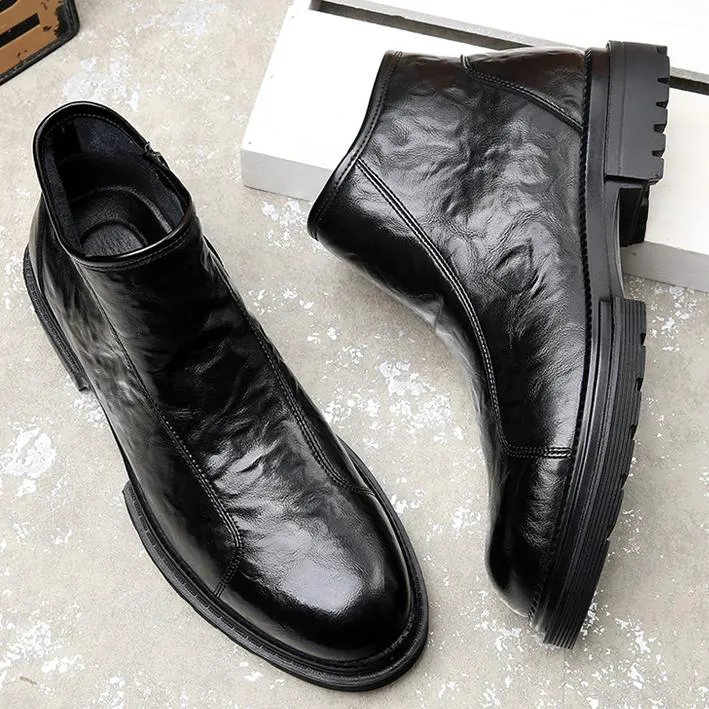 ✅High -quality Dedication✅Men's Retro Genuine Leather Thick Sole Casual Martin Boots