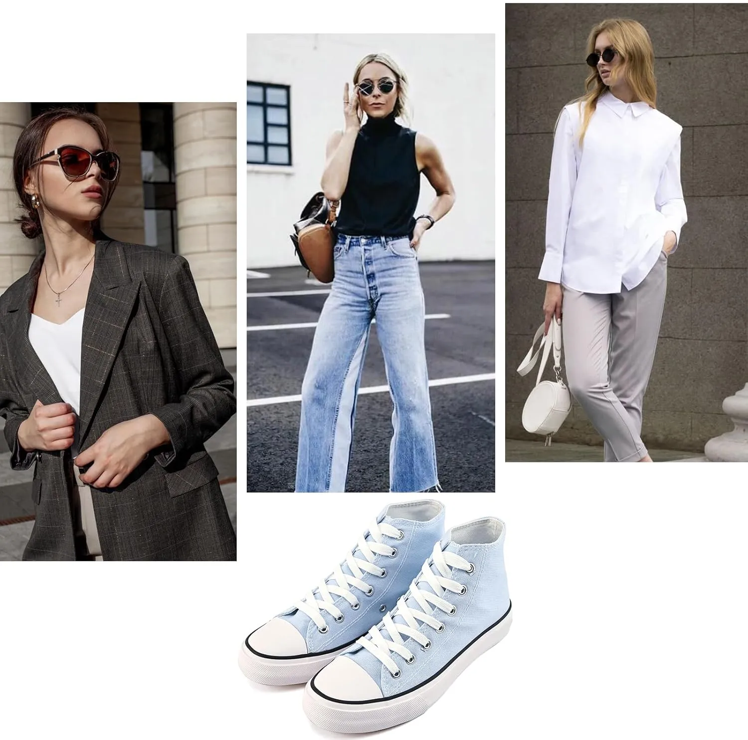 High Top Canvas Sneakers for Women Men Classic Lace Up Canvas Shoes Unisex Casual Tennis Comfortable Fashion Walking Shoes