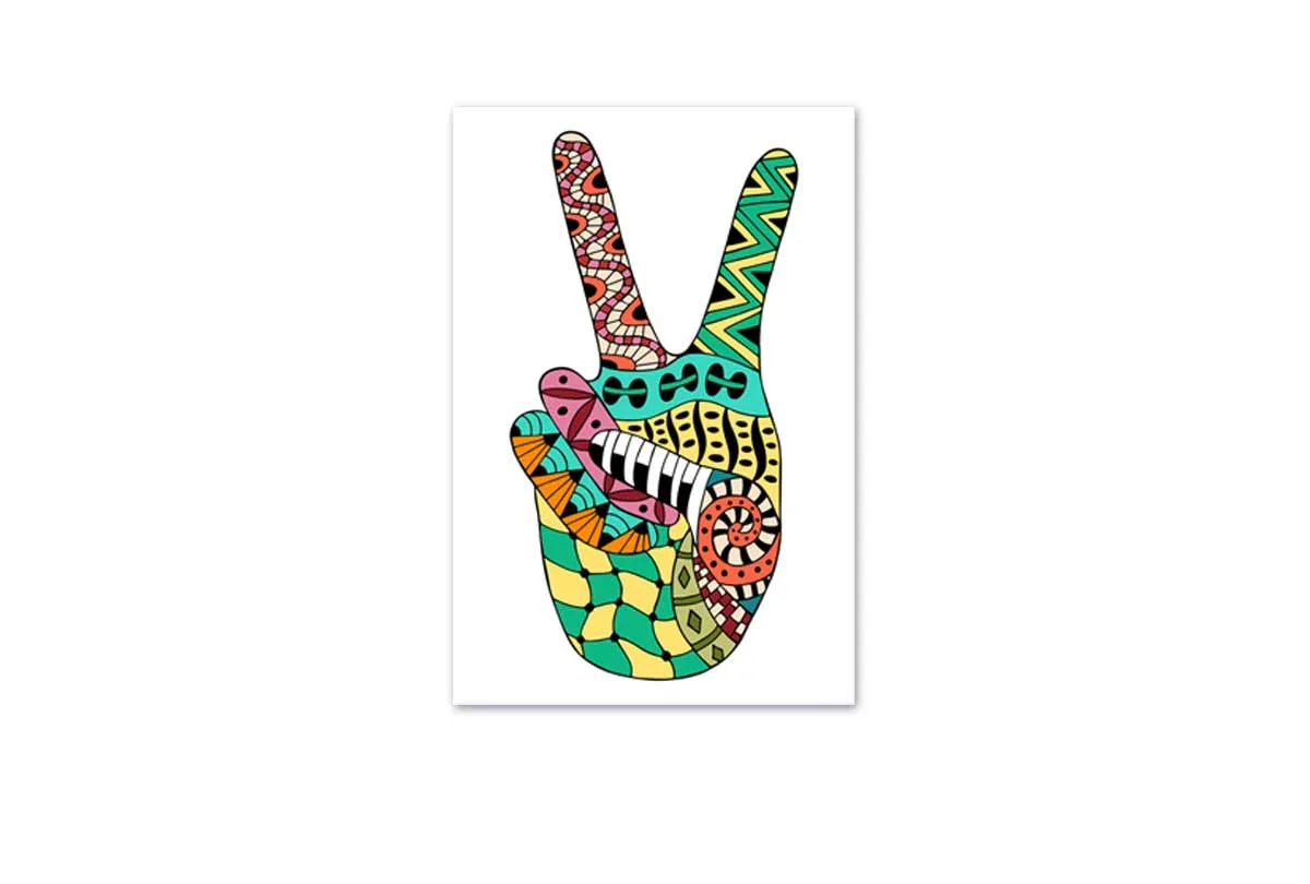Hippie Peace Sign | Canvas Wall Art Print