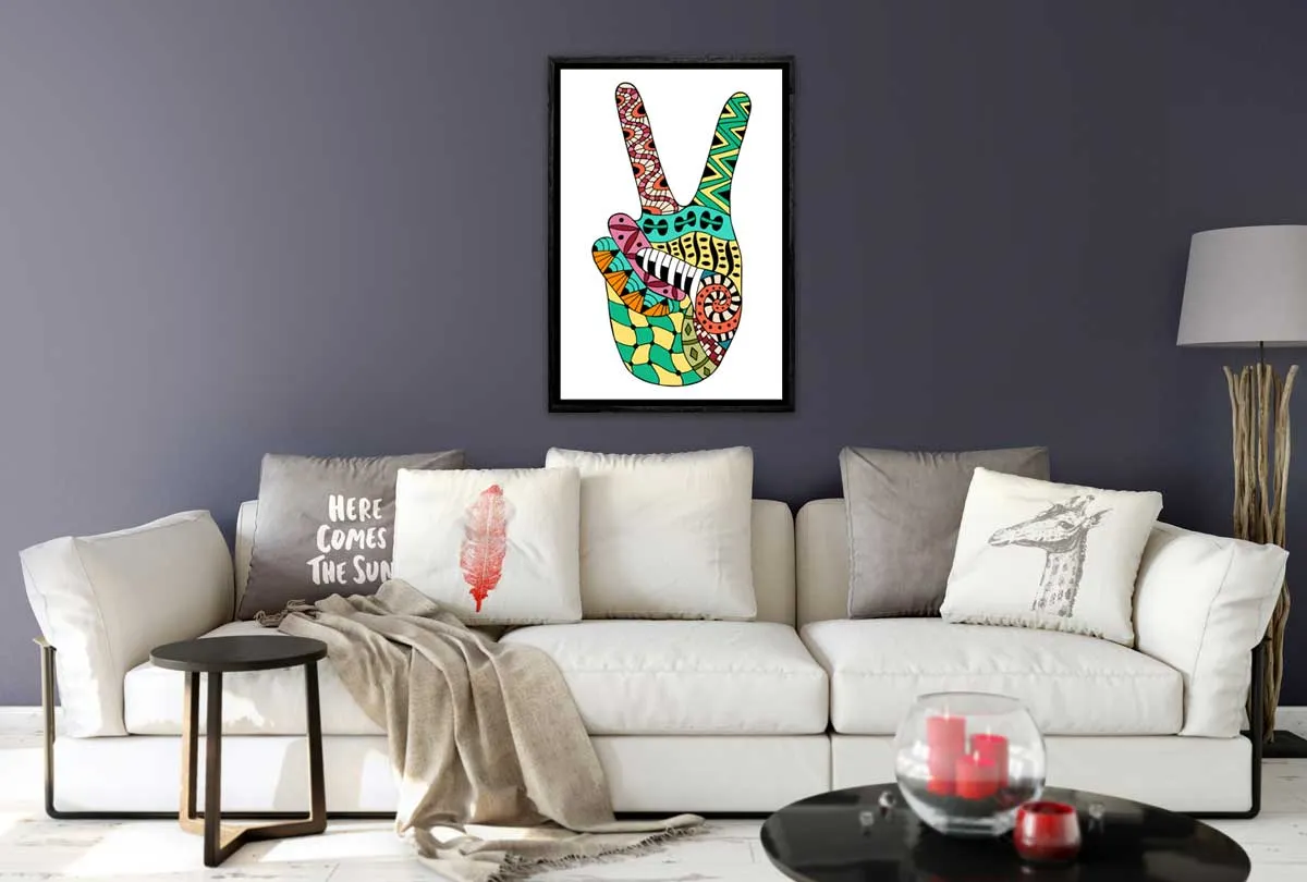 Hippie Peace Sign | Canvas Wall Art Print