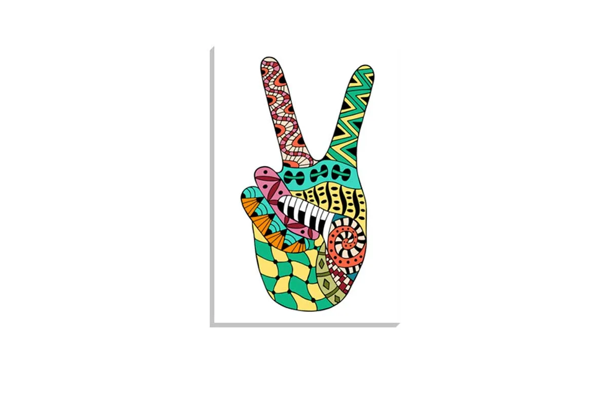 Hippie Peace Sign | Canvas Wall Art Print