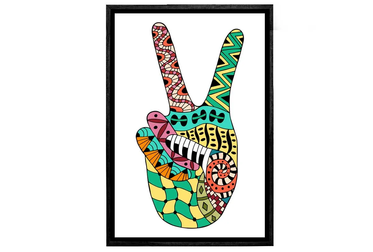 Hippie Peace Sign | Canvas Wall Art Print
