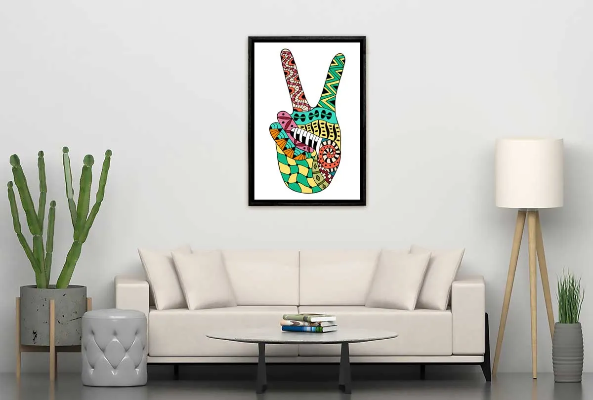 Hippie Peace Sign | Canvas Wall Art Print