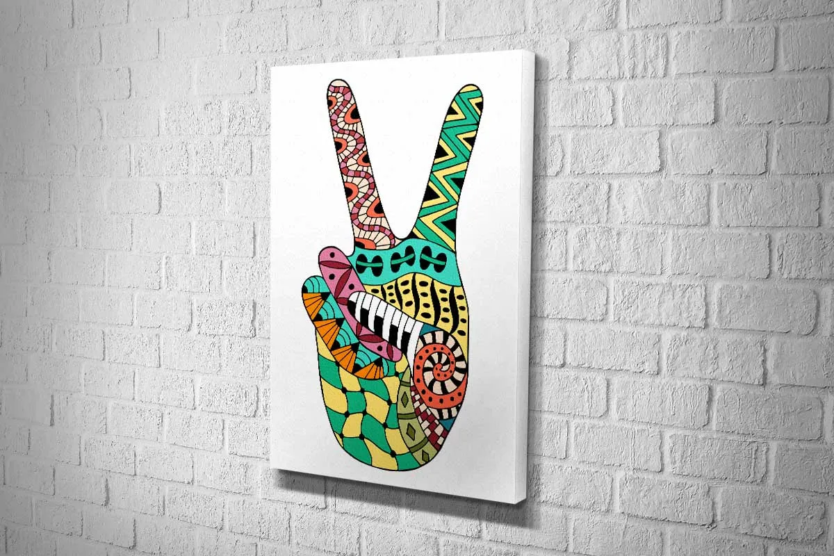 Hippie Peace Sign | Canvas Wall Art Print