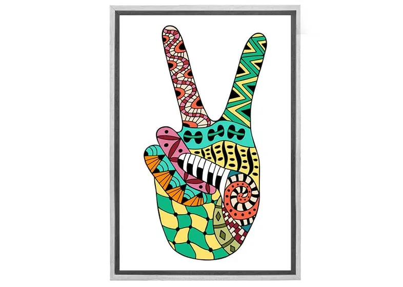 Hippie Peace Sign | Canvas Wall Art Print