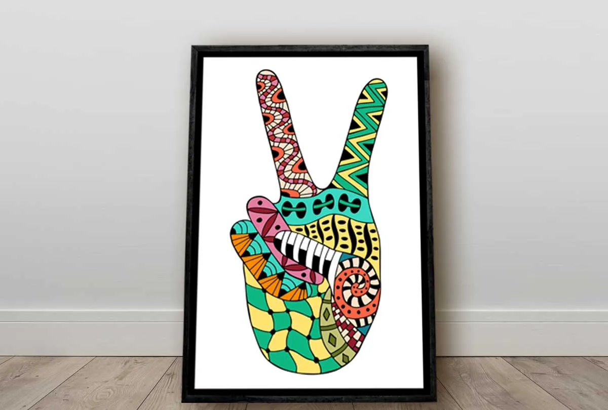 Hippie Peace Sign | Canvas Wall Art Print