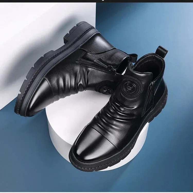 Italian hand-embossed all-match Martin boots