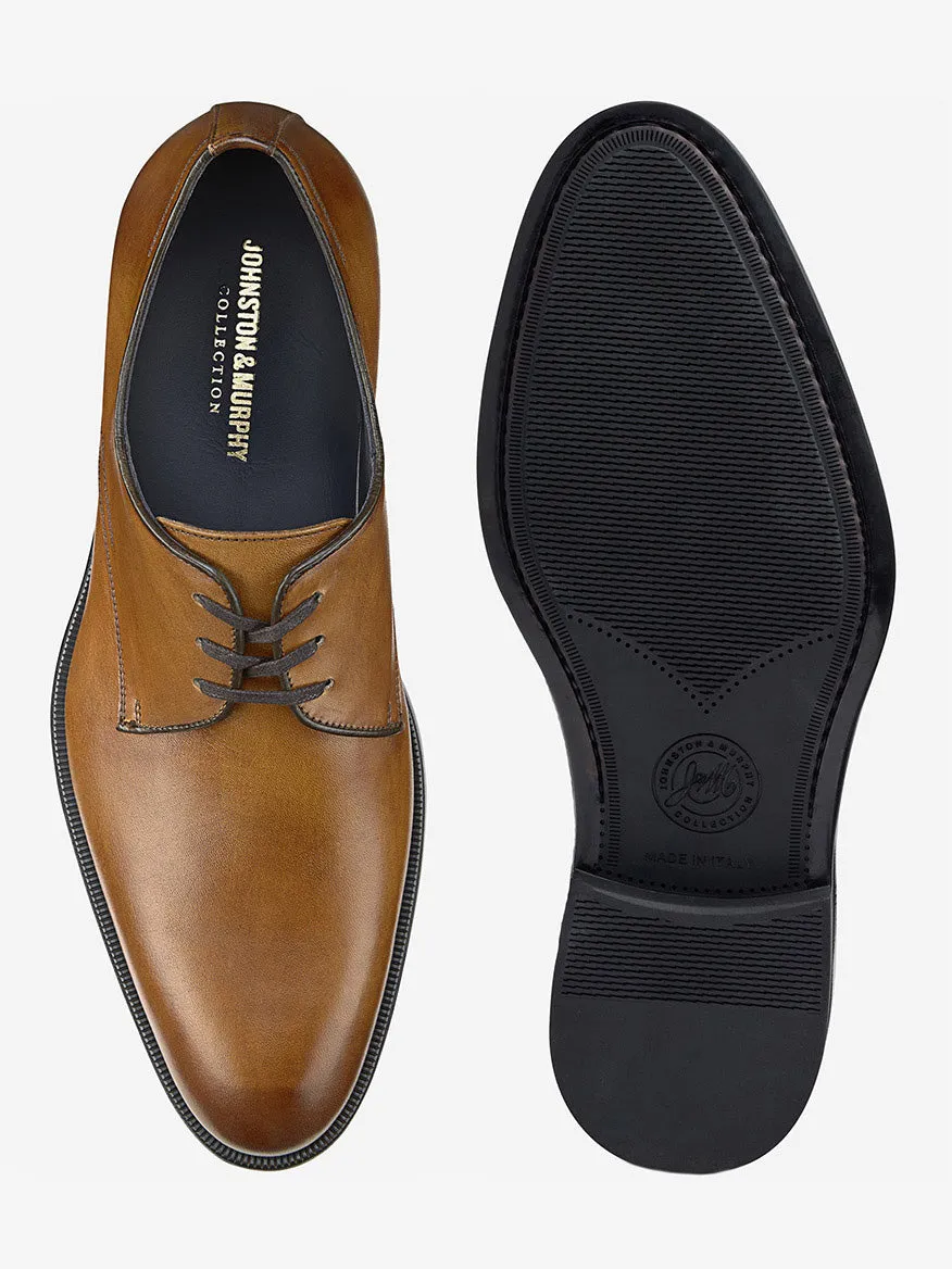 J & M Collection Flynch Plain Toe in Tan Italian Calfskin