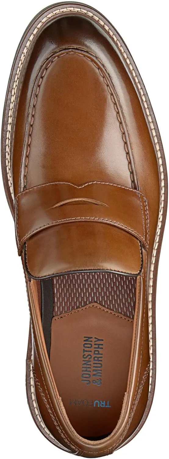 Johnston & Murphy Upton Penny Loafer Mens Shoe, Leathers Shoes for Men, Mens Driver Shoes, Slip-On Moccasins for Men