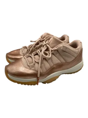 Jordan Shoe Size 7.5 Pink & Rose Gold Leather Cap Toe Metallic Low Top Sneakers