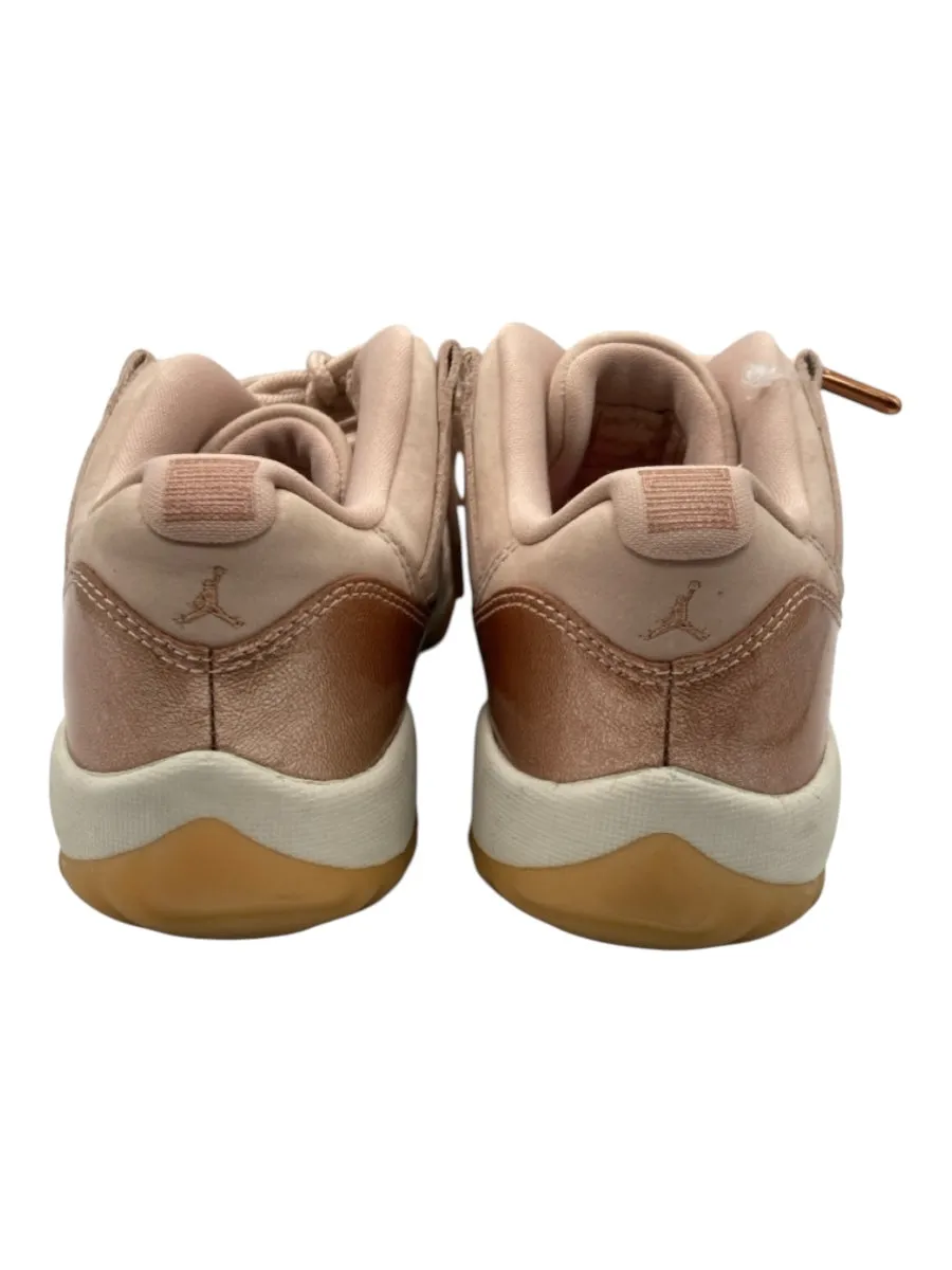Jordan Shoe Size 7.5 Pink & Rose Gold Leather Cap Toe Metallic Low Top Sneakers
