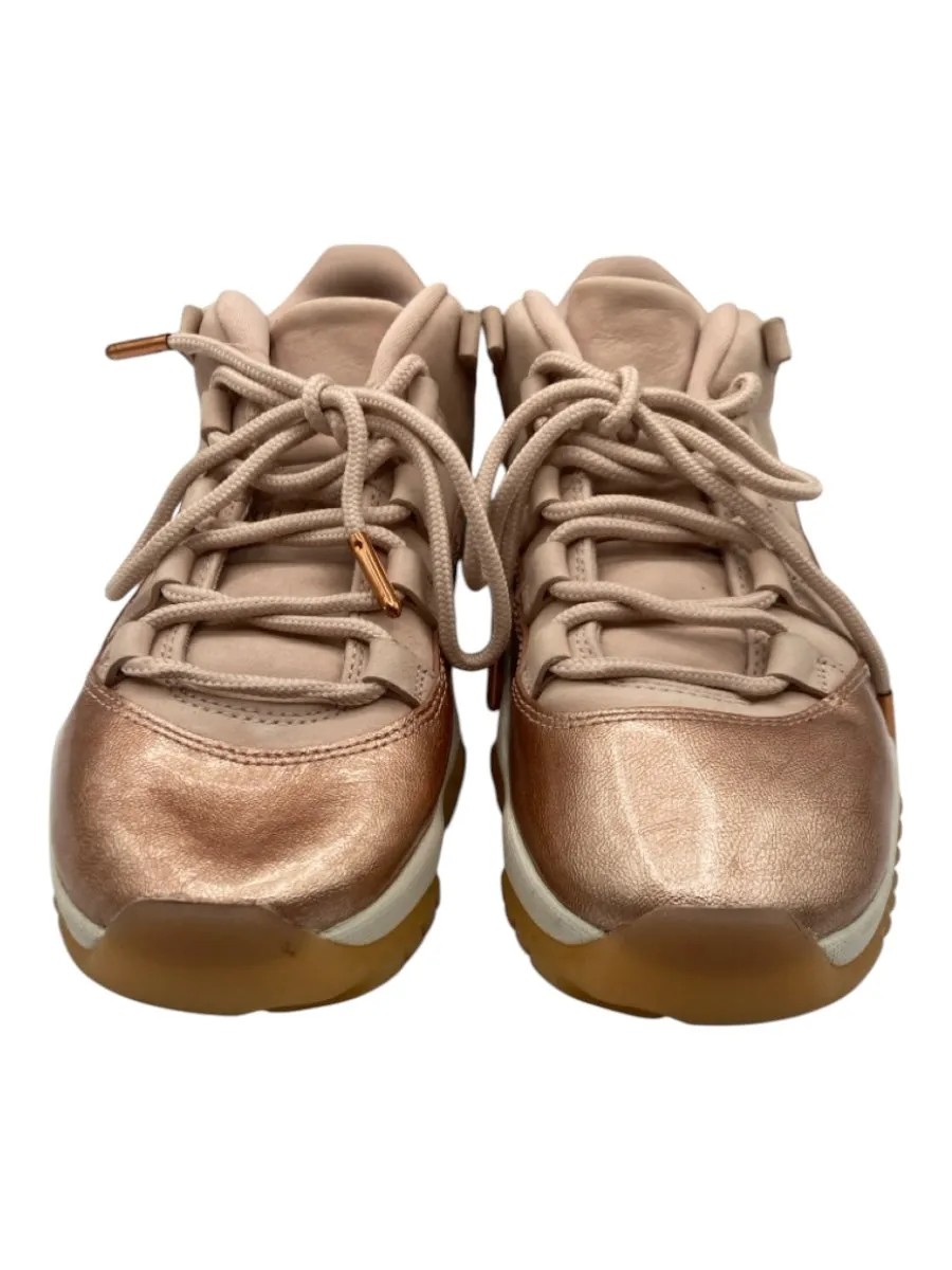 Jordan Shoe Size 7.5 Pink & Rose Gold Leather Cap Toe Metallic Low Top Sneakers