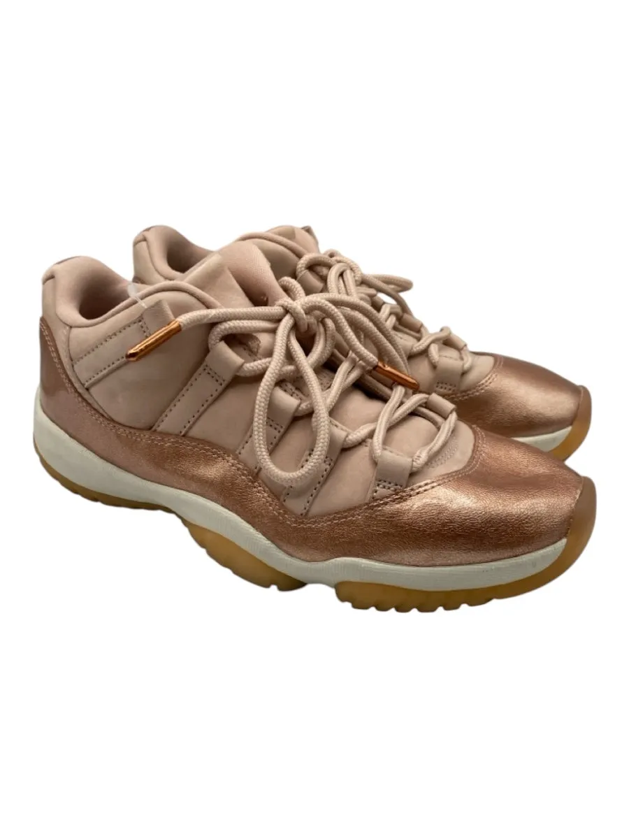 Jordan Shoe Size 7.5 Pink & Rose Gold Leather Cap Toe Metallic Low Top Sneakers