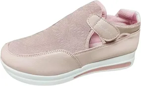 Lausiuoe Women's Fashion Sneakers Slip On Canvas Shoes Low Top Non Slip Casual Fall Soft Comfort Walking Flat Loafers