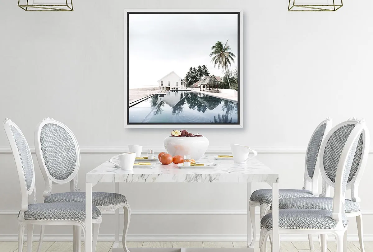 Luxury Beachside Pool | Canvas Wall Art Print