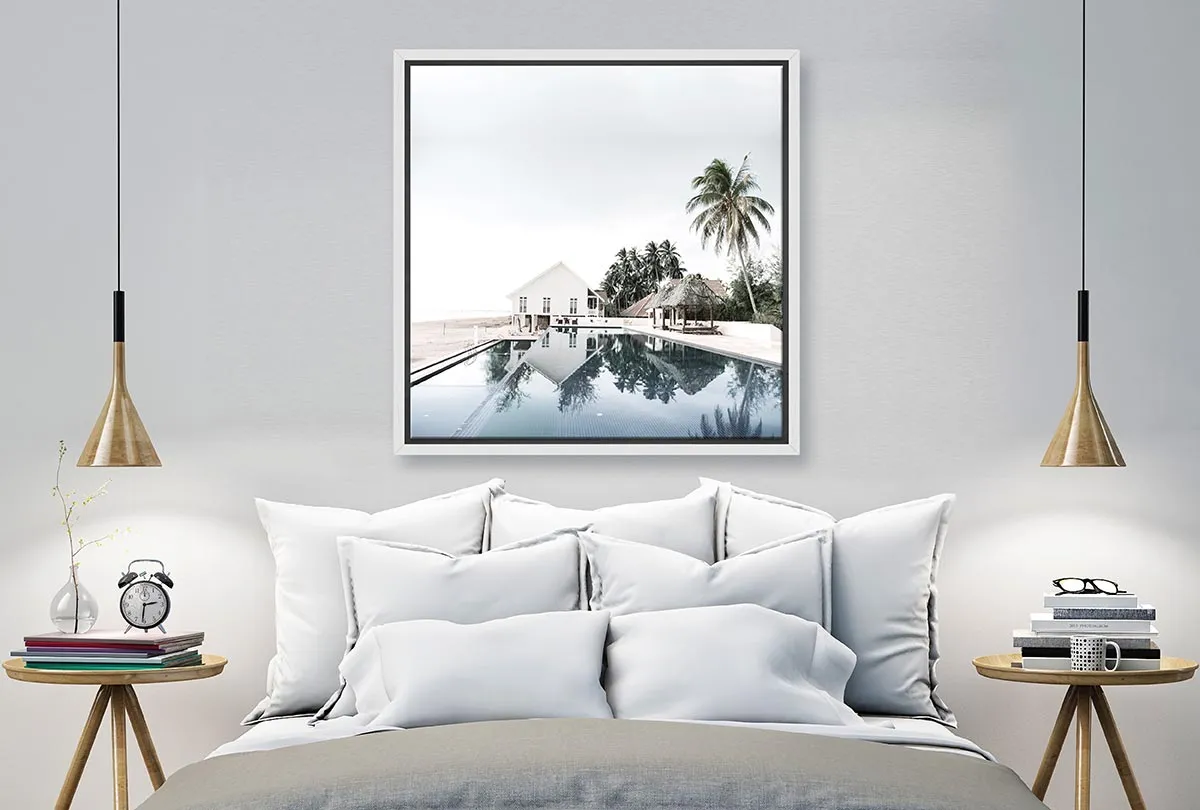 Luxury Beachside Pool | Canvas Wall Art Print