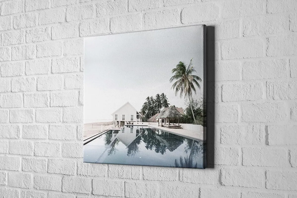Luxury Beachside Pool | Canvas Wall Art Print