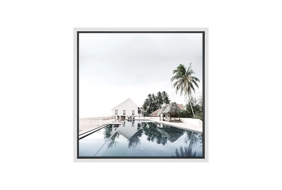 Luxury Beachside Pool | Canvas Wall Art Print
