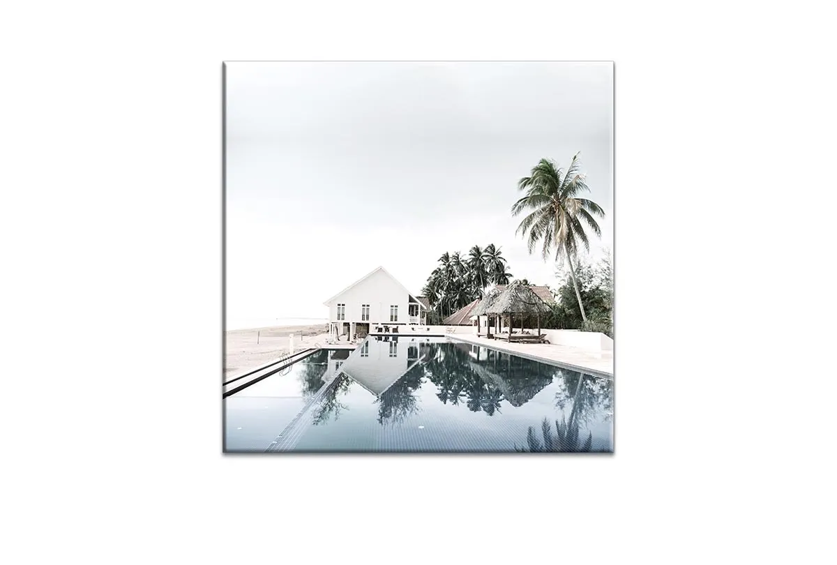 Luxury Beachside Pool | Canvas Wall Art Print