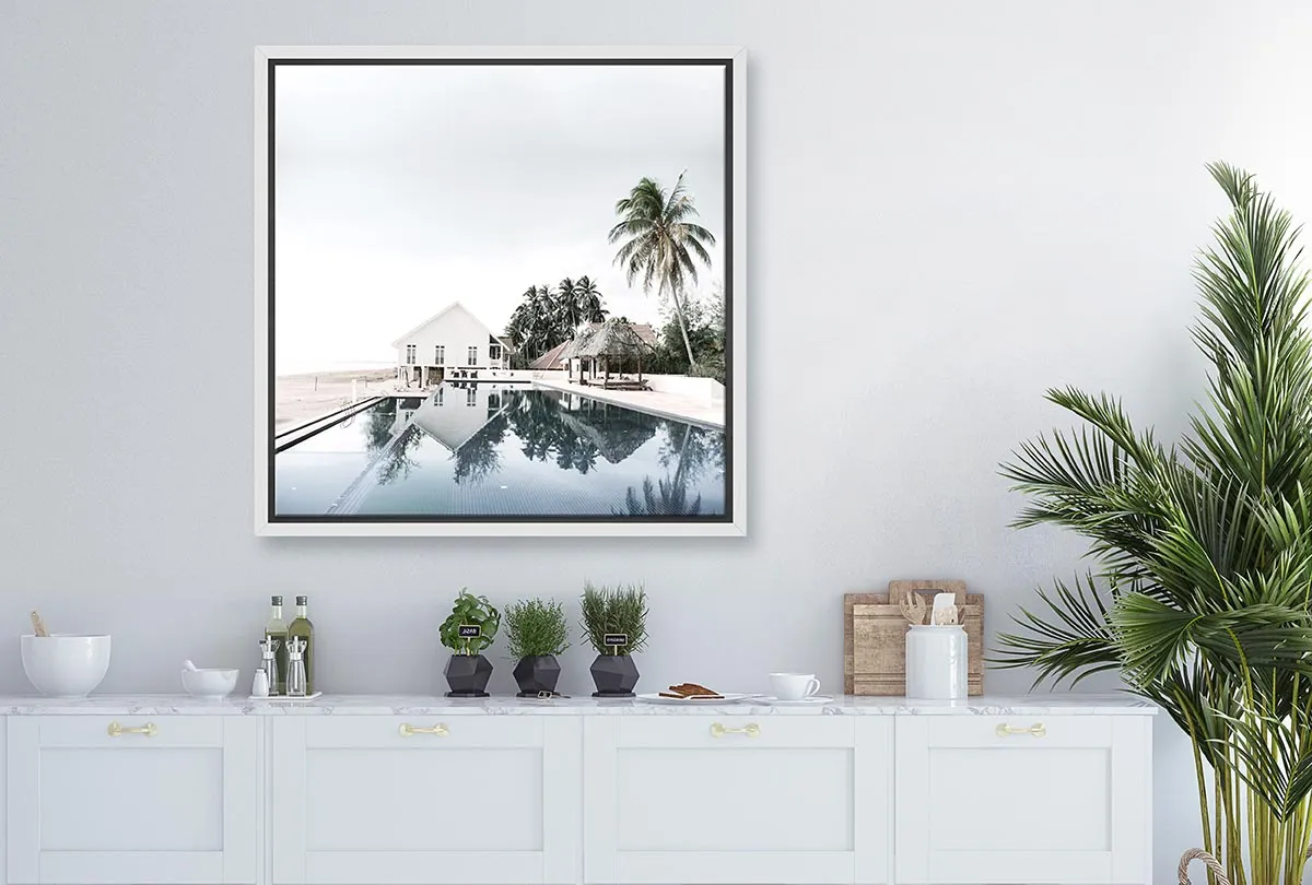 Luxury Beachside Pool | Canvas Wall Art Print