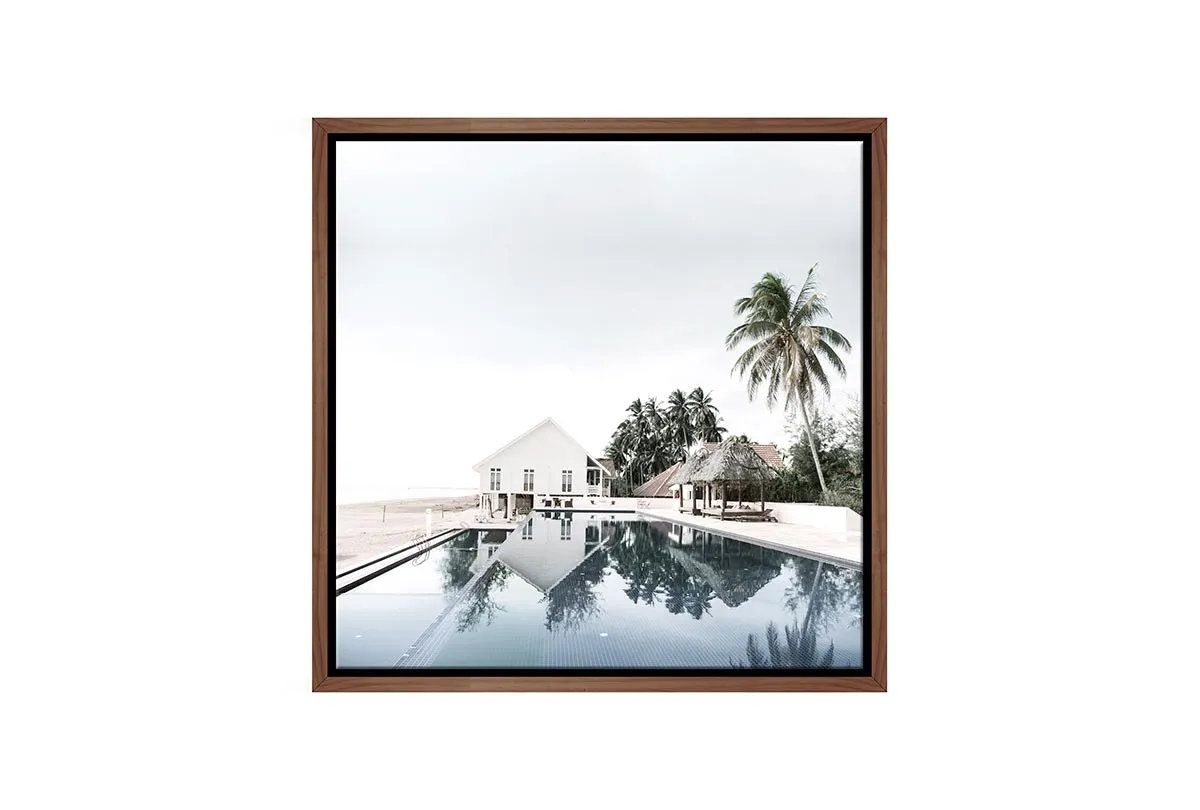Luxury Beachside Pool | Canvas Wall Art Print