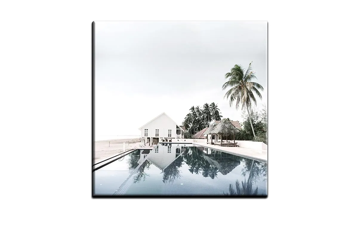 Luxury Beachside Pool | Canvas Wall Art Print