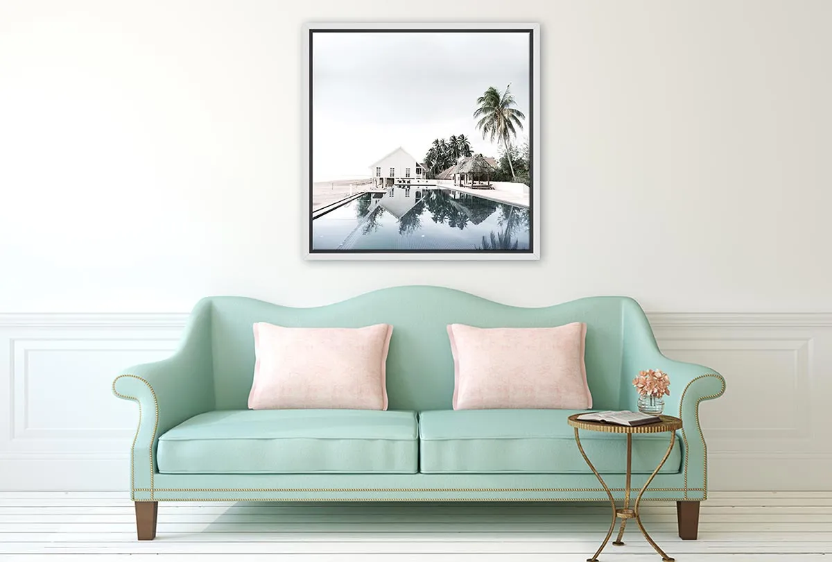 Luxury Beachside Pool | Canvas Wall Art Print