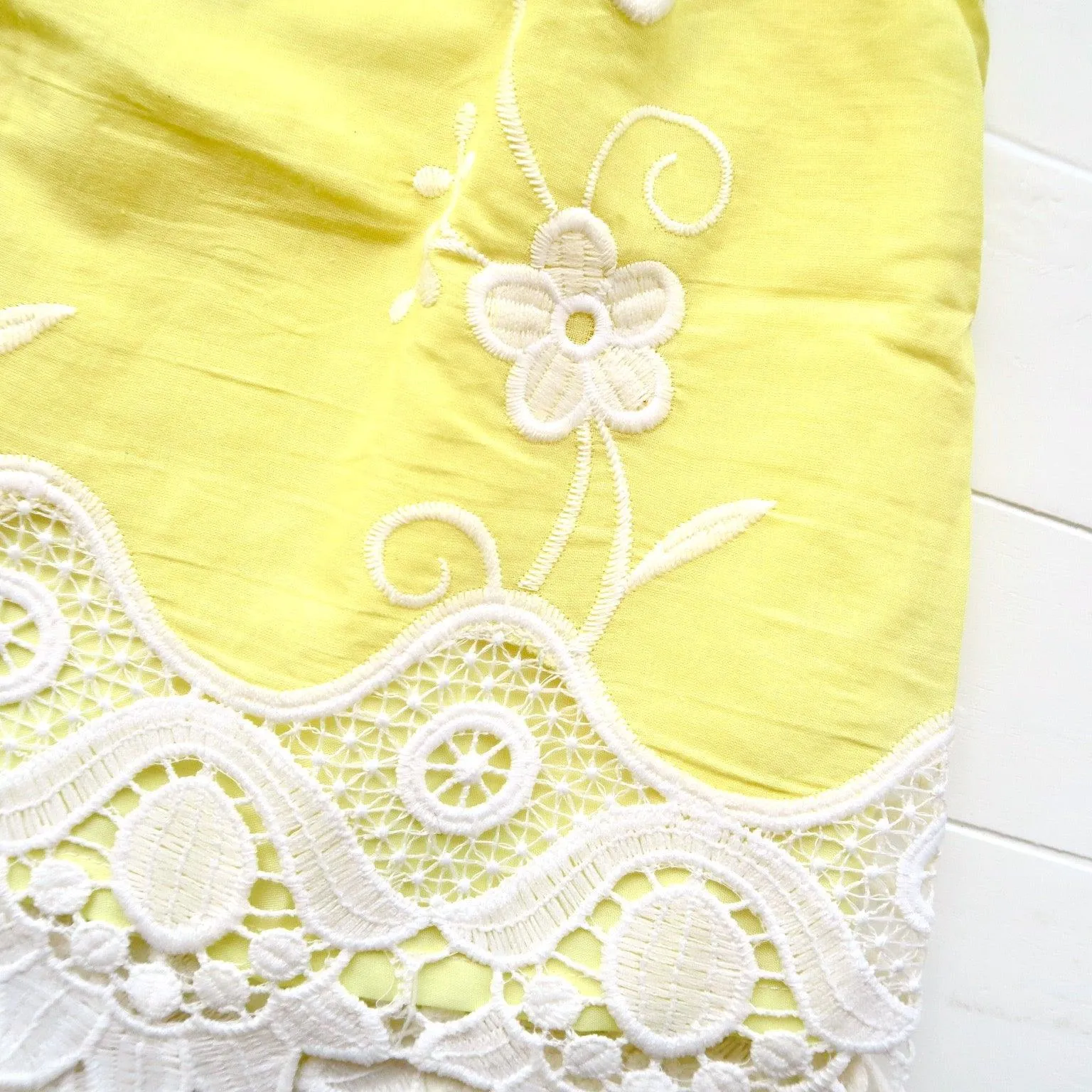 Magnolia Dress in Yellow Fancy Lace