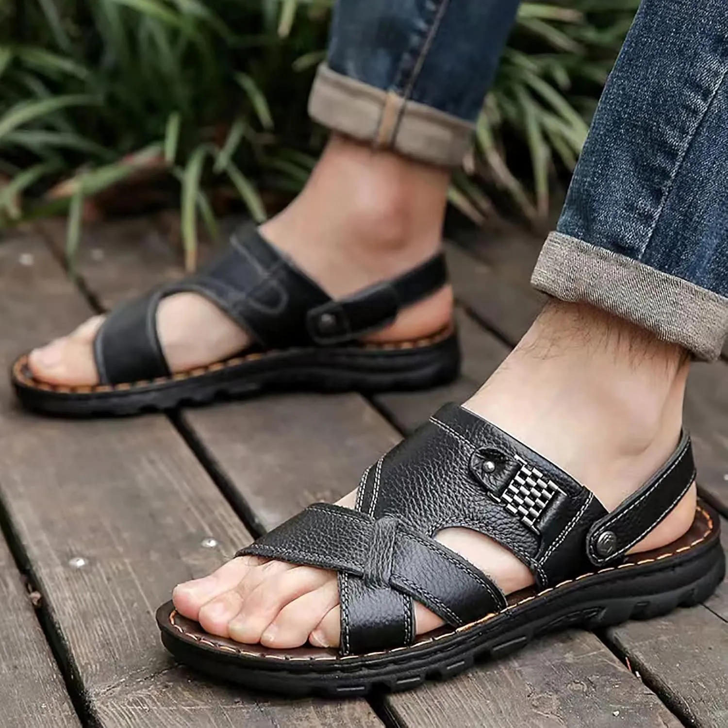Mens Sandals Sandal for Men Mens Beach Sandals Beach Summer Lightweight Non Slip for Indoor and Outdoor Sandal