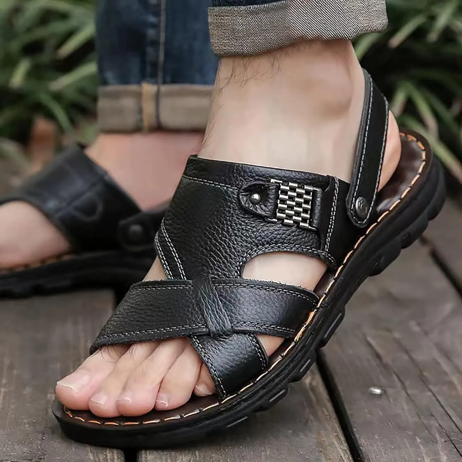 Mens Sandals Sandal for Men Mens Beach Sandals Beach Summer Lightweight Non Slip for Indoor and Outdoor Sandal
